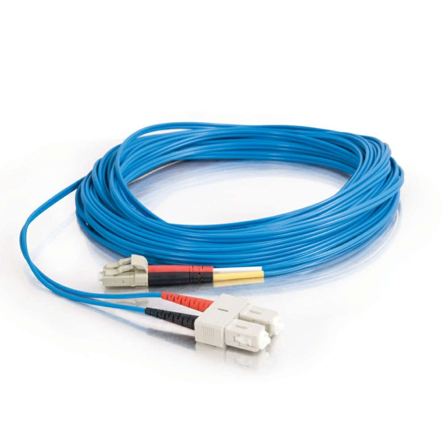 Cables to Go 6.6Ft (2M) Lc-Sc 50/125 Om2 Duplex Multimode Pvc Fiber Optic Cable (Taa Compliant) - Blue Wholesale