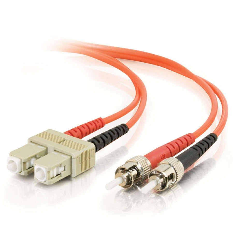 Cables to Go 6.6Ft (2M) Sc-St 62.5/125 Om1 Duplex Multimode Fiber Optic Cable - Low Smoke Zero Halogen Lszh - Orange Hot