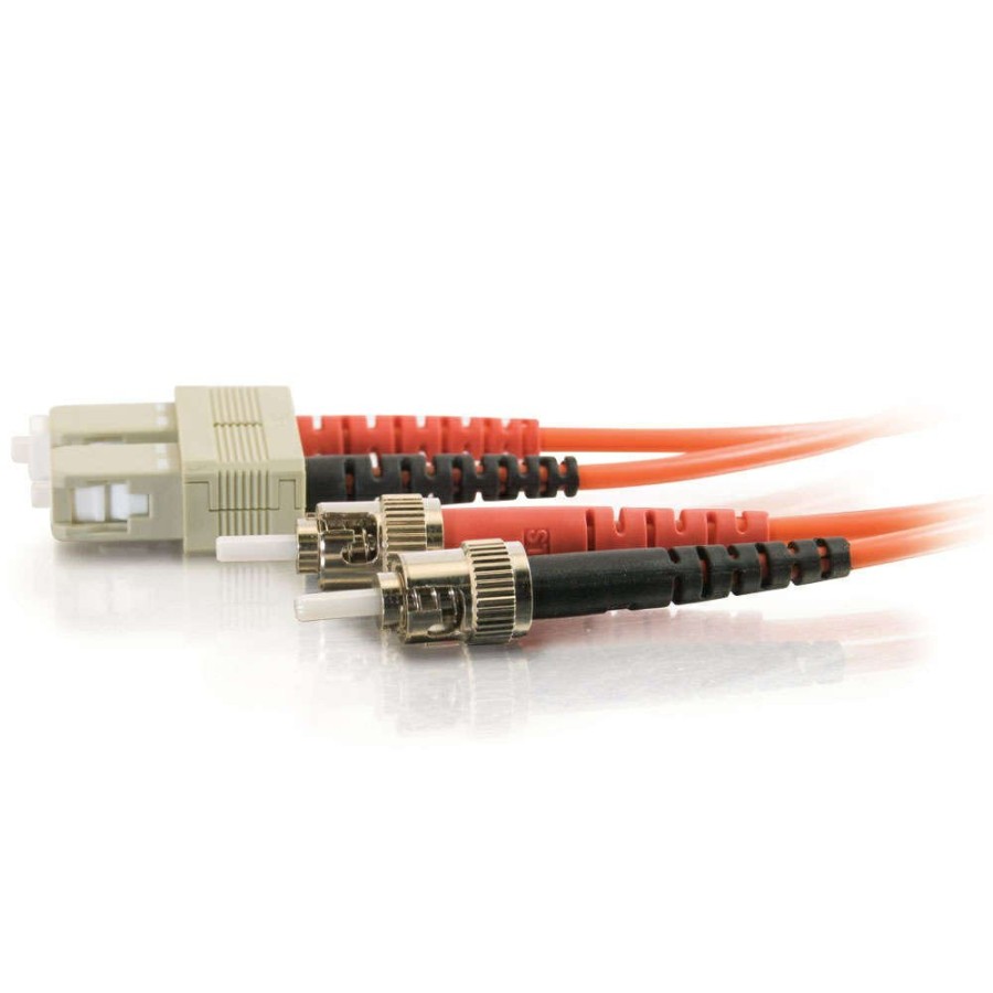 Cables to Go 6.6Ft (2M) Sc-St 62.5/125 Om1 Duplex Multimode Fiber Optic Cable - Low Smoke Zero Halogen Lszh - Orange Hot