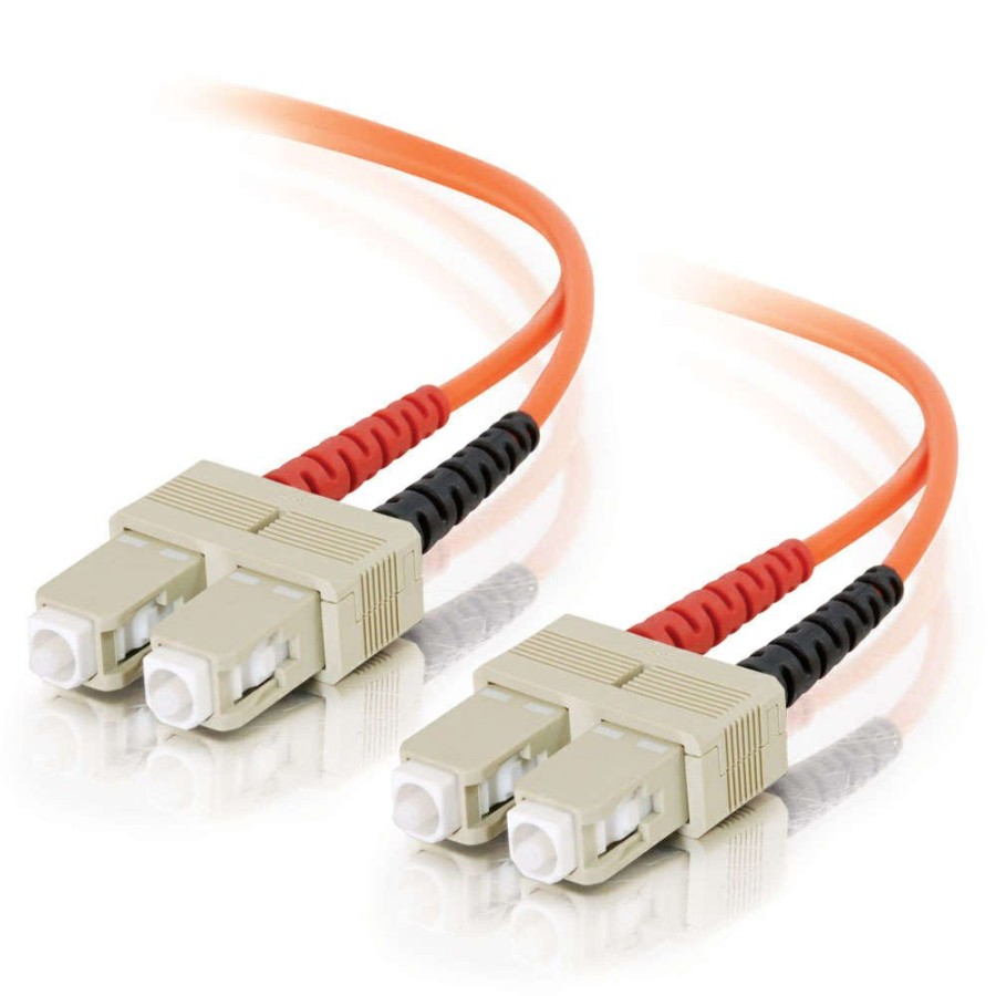 Cables to Go 6.6Ft (2M) Sc-Sc 62.5/125 Om1 Duplex Multimode Fiber Optic Cable (Taa Compliant) - Low Smoke Zero Halogen Lszh - Orange New