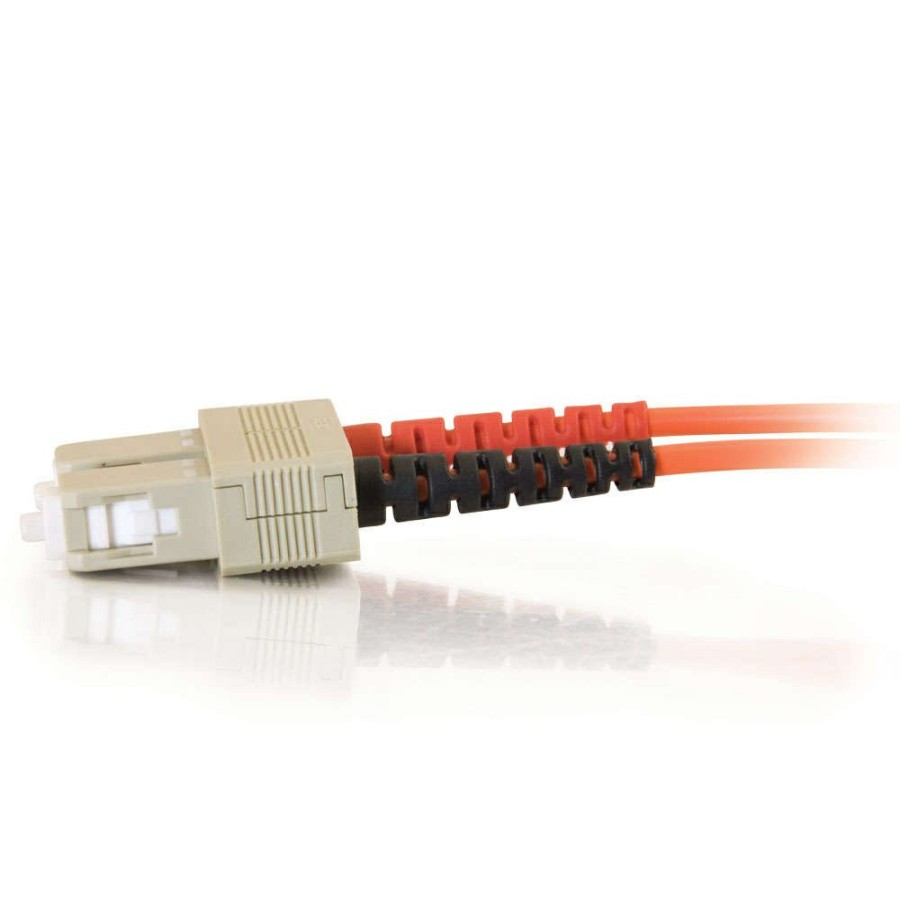 Cables to Go 6.6Ft (2M) Sc-Sc 62.5/125 Om1 Duplex Multimode Fiber Optic Cable (Taa Compliant) - Low Smoke Zero Halogen Lszh - Orange New