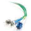 Cables to Go 32.8Ft (10M) Lc-St 9/125 Os2 Duplex Single-Mode Fiber Optic Cable (Taa Compliant) - Plenum Cmp-Rated - Green New