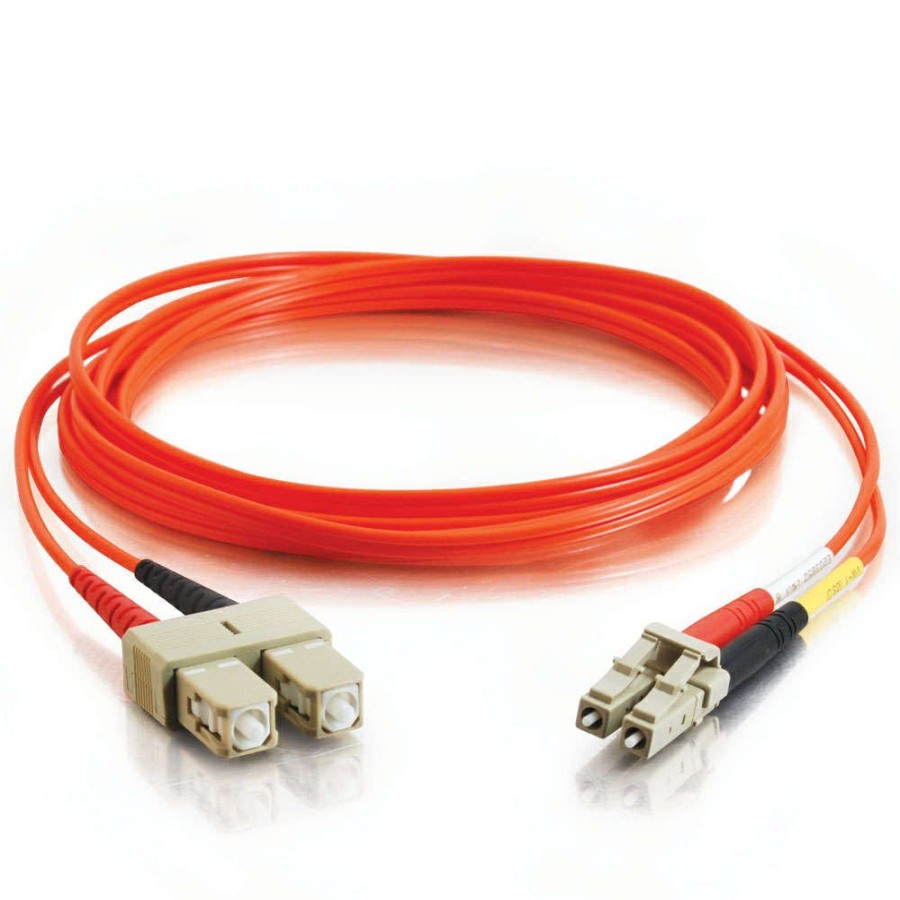 Cables to Go 6.6Ft (2M) Lc-Sc 62.5/125 Om1 Duplex Multimode Fiber Optic Cable (Taa Compliant) - Orange Wholesale