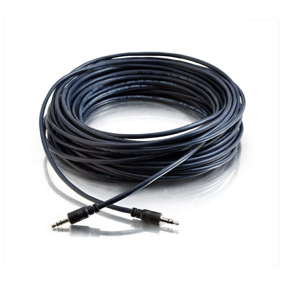 Cables to Go 35Ft (10.7M) 3.5Mm Stereo Audio Cable With Low Profile Connectors M/M - Plenum Cmp-Rated New