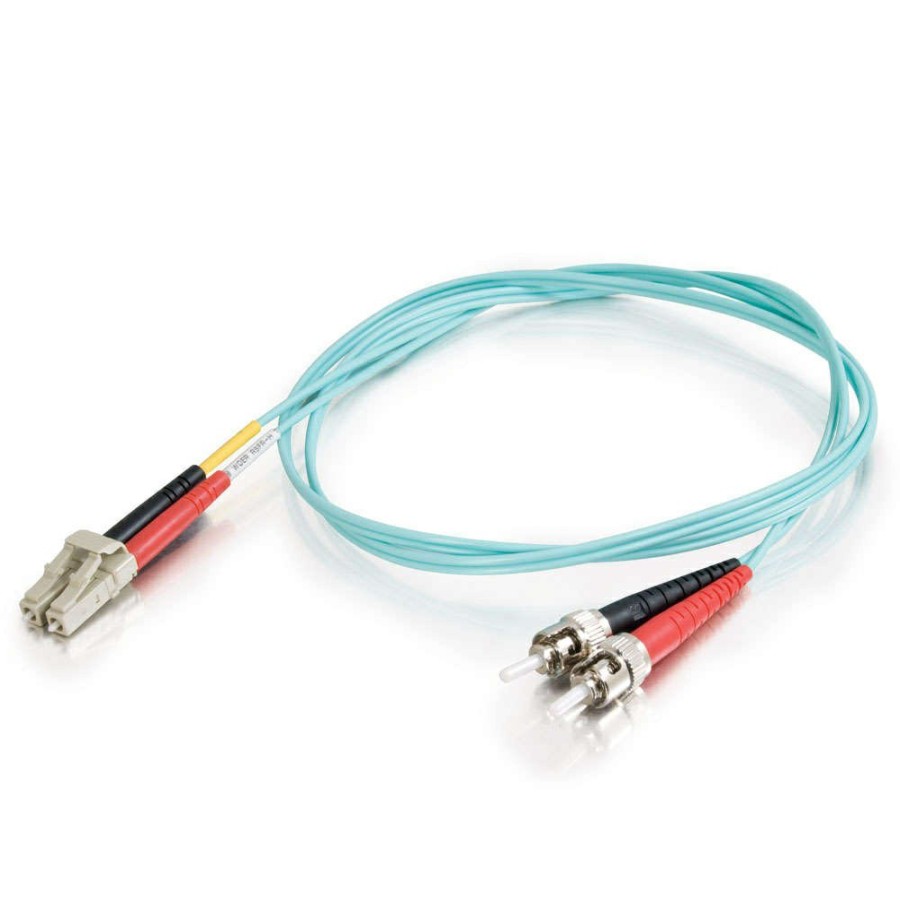 Cables to Go 32.8Ft (10M) Lc-St 10Gb 50/125 Om3 Duplex Multimode Pvc Fiber Optic Cable - Aqua Online