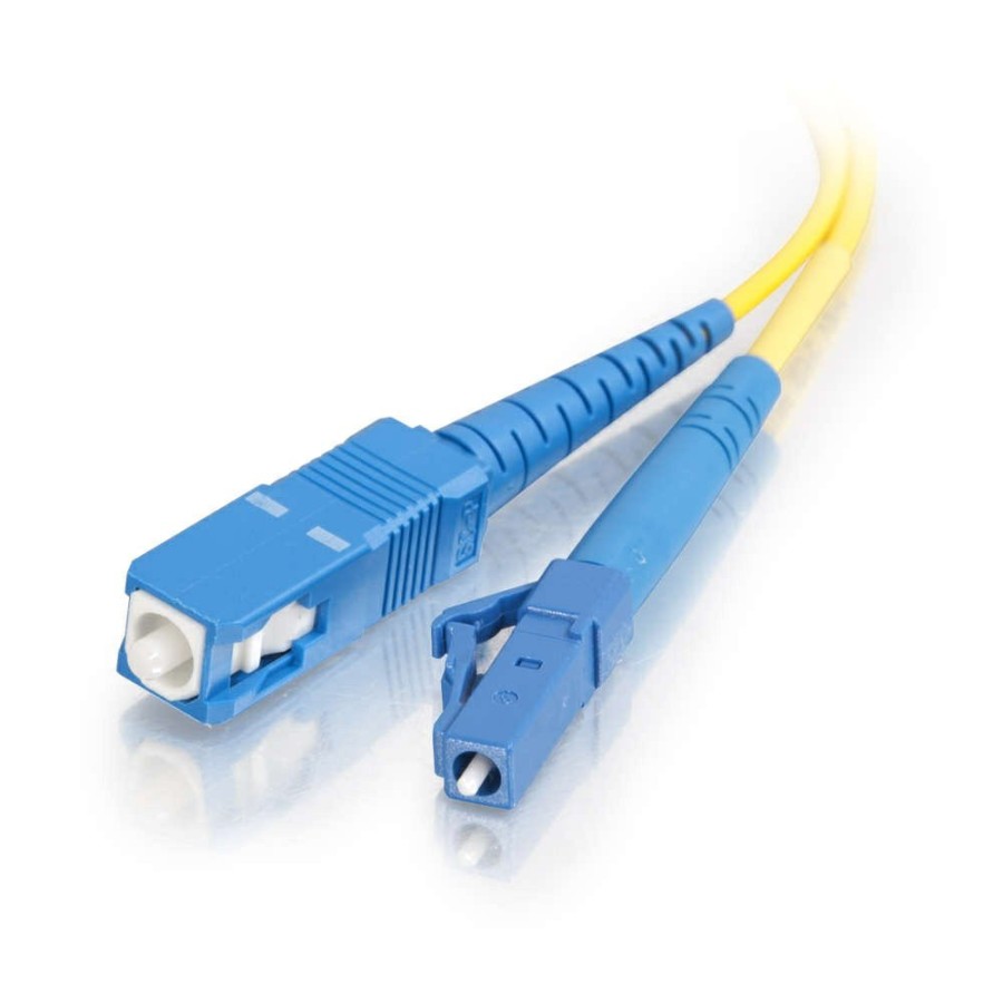 Cables to Go 9.8Ft (3M) Lc-Sc 9/125 Os2 Simplex Single-Mode Pvc Fiber Optic Cable - Yellow Wholesale