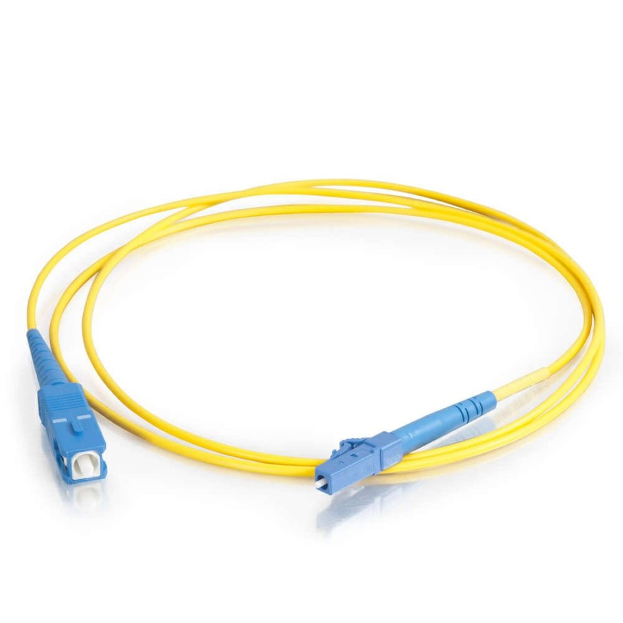 Cables to Go 9.8Ft (3M) Lc-Sc 9/125 Os2 Simplex Single-Mode Pvc Fiber Optic Cable - Yellow Wholesale