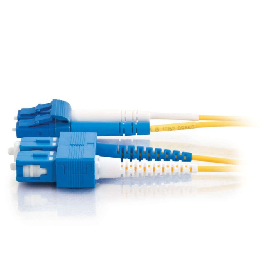 Cables to Go 23Ft (7M) Lc-Sc 9/125 Os2 Duplex Single-Mode Fiber Optic Cable - Plenum Cmp-Rated - Yellow Clearance