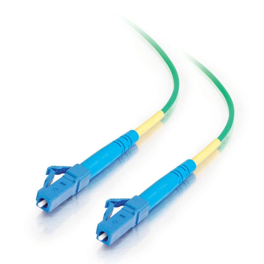 Cables to Go 16.4Ft (5M) Lc-Lc 9/125 Os2 Simplex Single-Mode Pvc Fiber Optic Cable - Green Hot