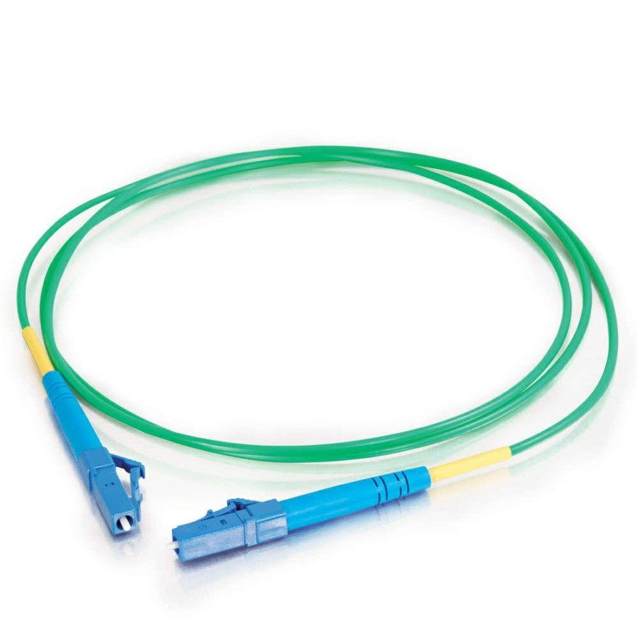 Cables to Go 16.4Ft (5M) Lc-Lc 9/125 Os2 Simplex Single-Mode Pvc Fiber Optic Cable - Green Hot