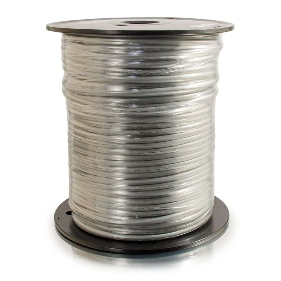 Cables to Go 500Ft (152.4M) 28Awg 4-Conductor Silver Satin Modular Flat Telephone Cable Reel Best