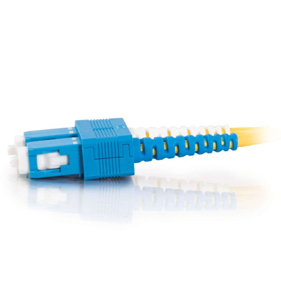 Cables to Go 6.6Ft (2M) Sc-Sc 9/125 Os2 Duplex Single-Mode Fiber Optic Cable - Plenum Cmp-Rated - Yellow Hot