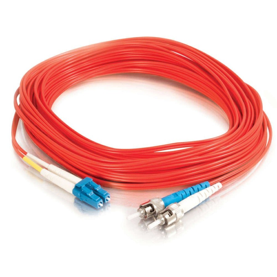 Cables to Go 9.8Ft (3M) Lc-St 9/125 Os2 Duplex Single-Mode Fiber Optic Cable - Plenum Cmp-Rated - Red Best