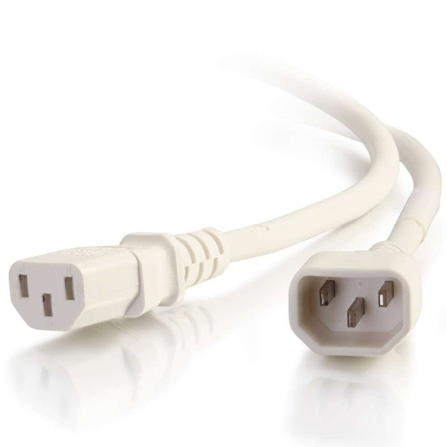 Cables to Go 5Ft (1.5M) 18Awg Power Cord (Iec320C14 To Iec320C13) - White New