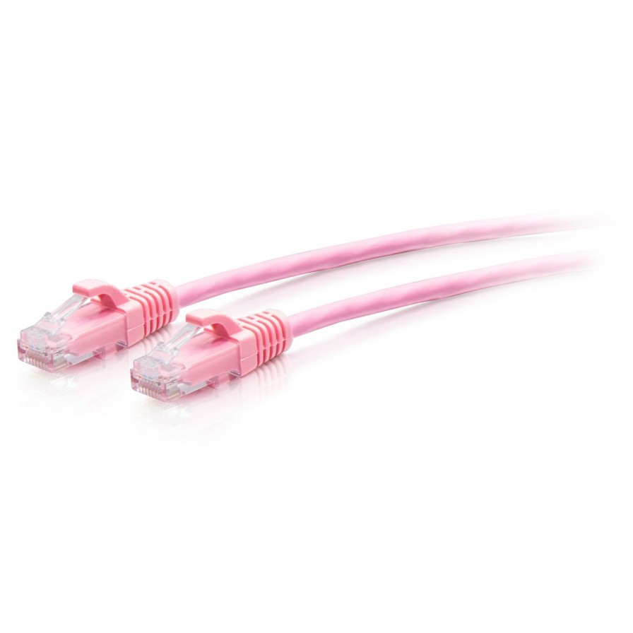 Cables to Go 15Ft (4.5M) Cat6A Snagless Unshielded (Utp) Slim Ethernet Network Patch Cable - Pink Clearance