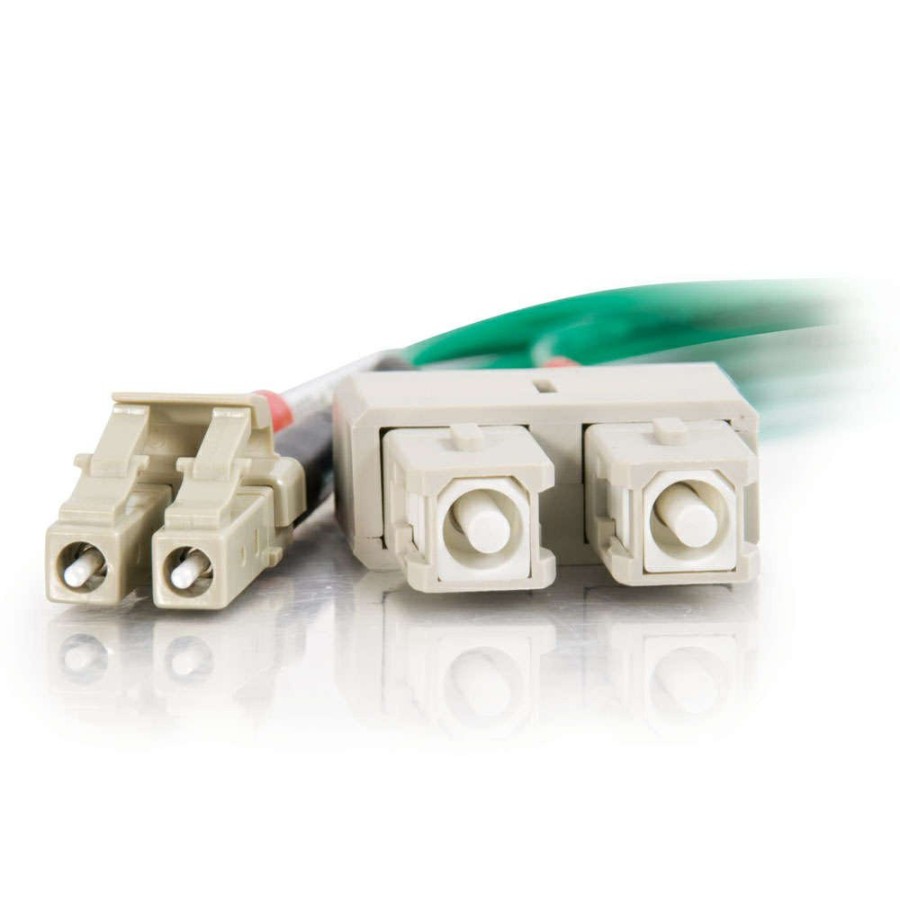 Cables to Go 16.4Ft (5M) Lc-Sc 62.5/125 Om1 Duplex Multimode Pvc Fiber Optic Cable (Taa Compliant) - Green Clearance