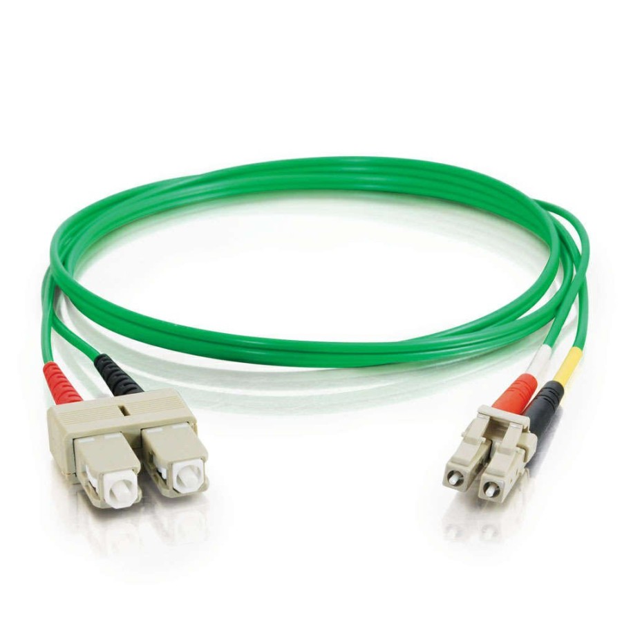 Cables to Go 16.4Ft (5M) Lc-Sc 62.5/125 Om1 Duplex Multimode Pvc Fiber Optic Cable (Taa Compliant) - Green Clearance