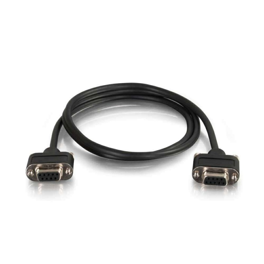 Cables to Go 25Ft (7.6M) Serial Rs232 Db9 Cable With Low Profile Connectors F/F - In-Wall Cmg-Rated Hot