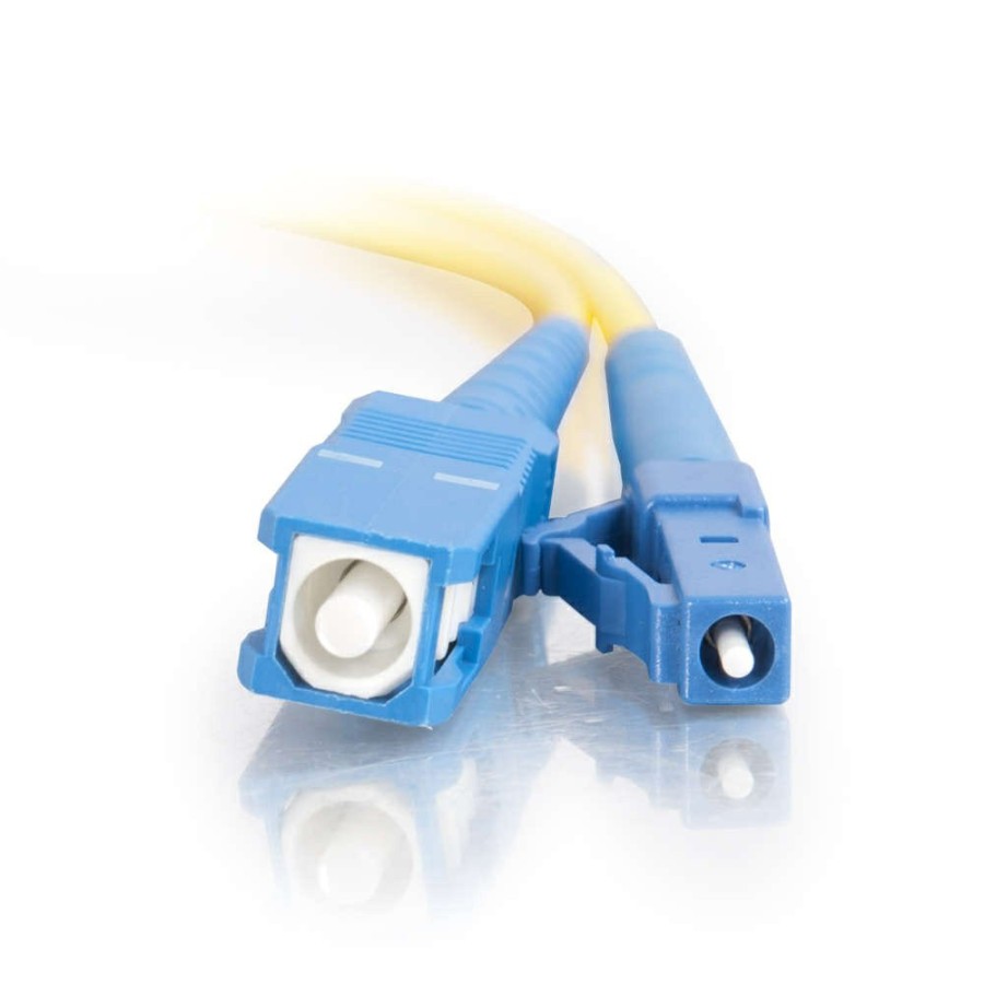 Cables to Go 16.4Ft (5M) Lc-Sc 9/125 Os2 Simplex Single-Mode Fiber Optic Cable (Taa Compliant) - Plenum Cmp-Rated - Yellow Hot