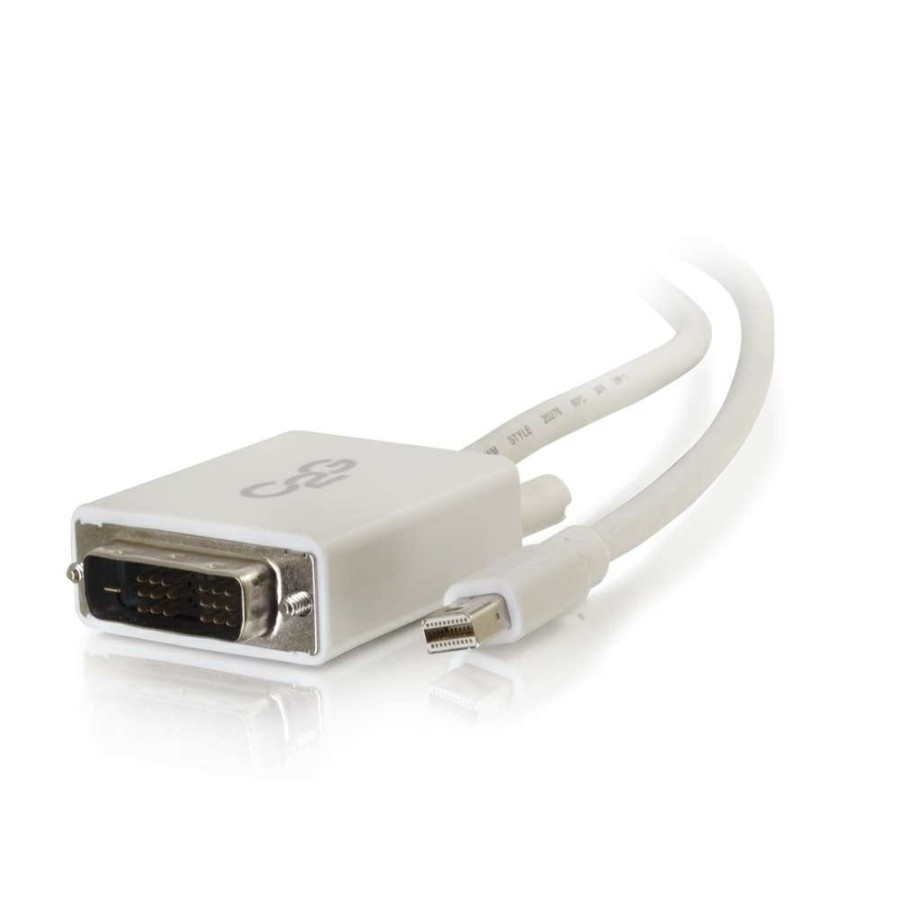 Cables to Go 6Ft (1.8M) Mini Displayport Male To Single Link Dvi-D Male Adapter Cable - White New