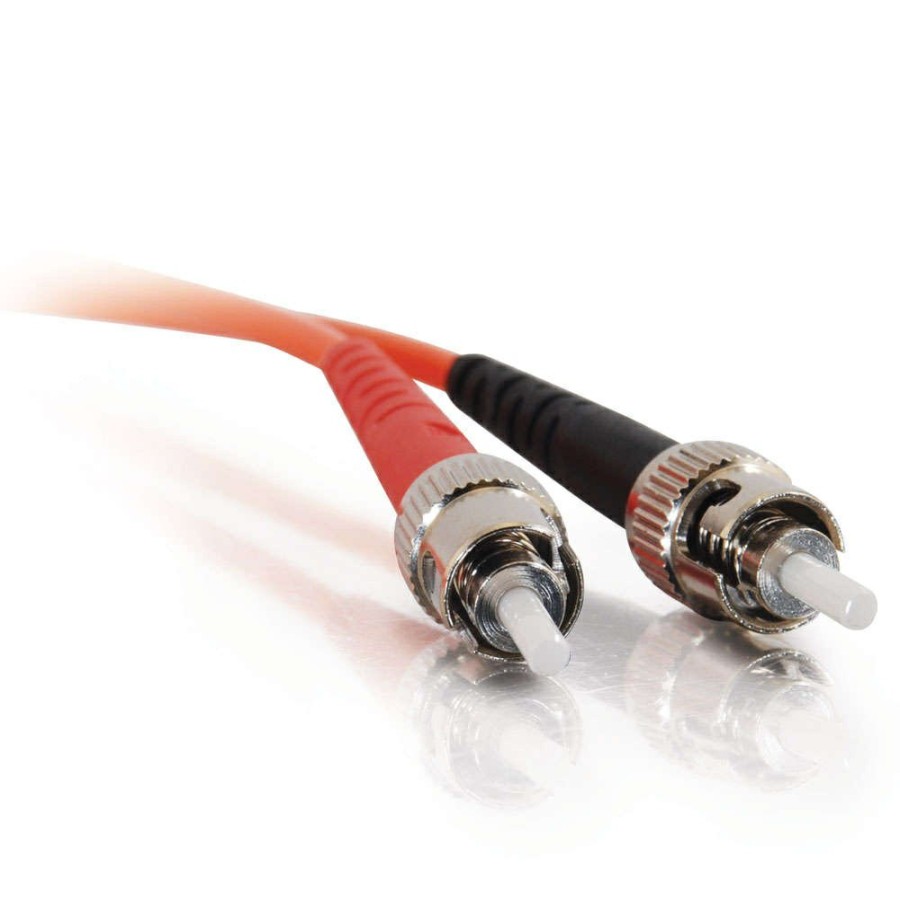 Cables to Go 23Ft (7M) St-St 50/125 Om2 Duplex Multimode Fiber Optic Cable (Taa Compliant) - Plenum Cmp-Rated - Orange Hot