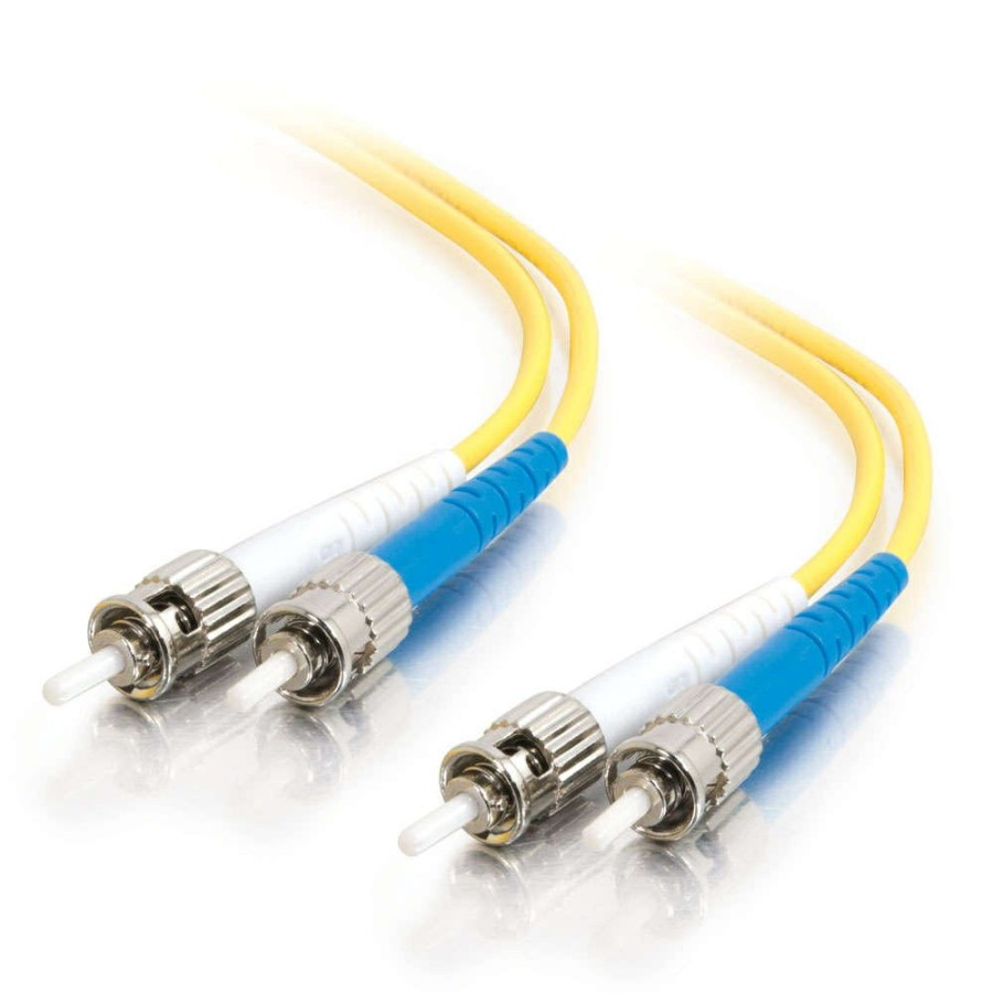 Cables to Go 16.4Ft (5M) St-St 9/125 Os2 Duplex Single-Mode Fiber Optic Cable - Low Smoke Zero Halogen Lszh - Yellow Hot