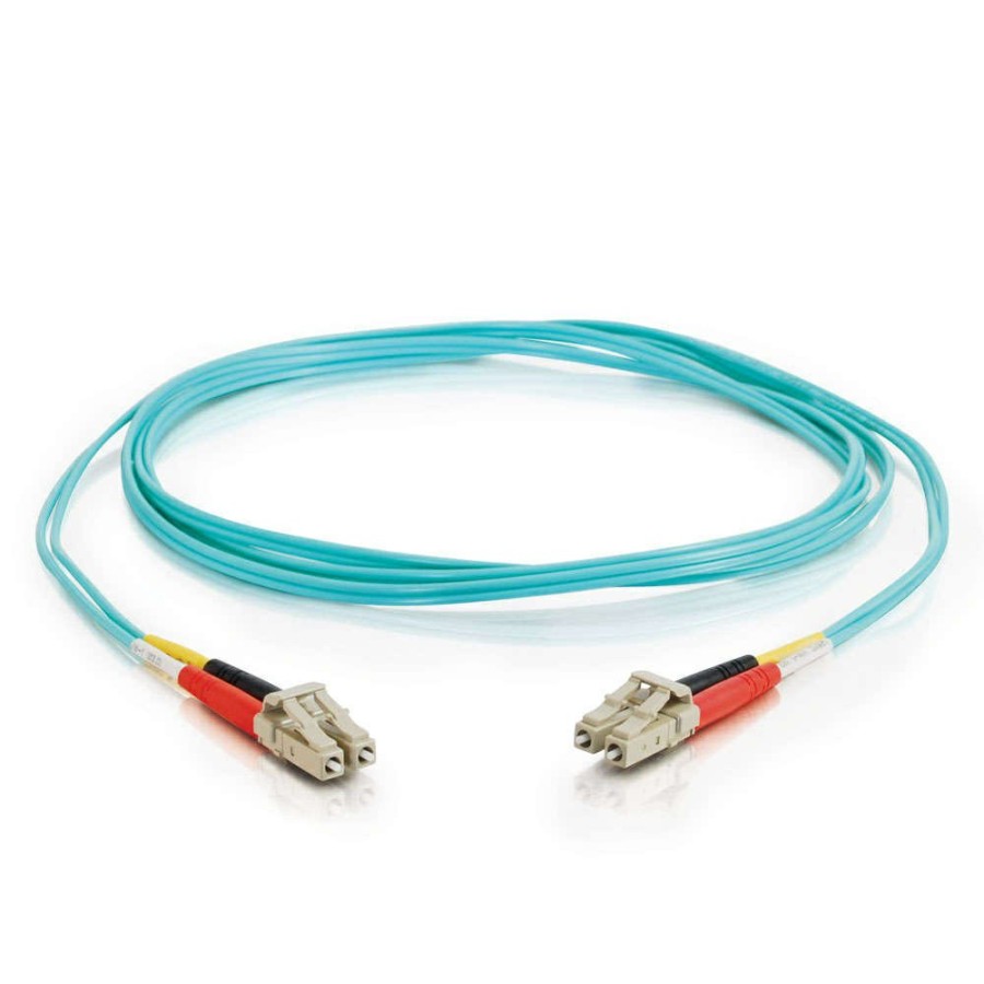 Cables to Go 32.8Ft (10M) Lc-Lc 10Gb 50/125 Om3 Duplex Multimode Fiber Optic Cable - Plenum Cmp-Rated - Aqua Online