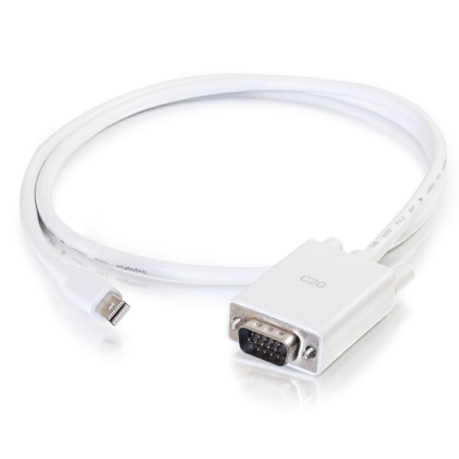 Cables to Go 10Ft (3M) Mini Displayport Male To Vga Male Active Adapter Cable - White Clearance