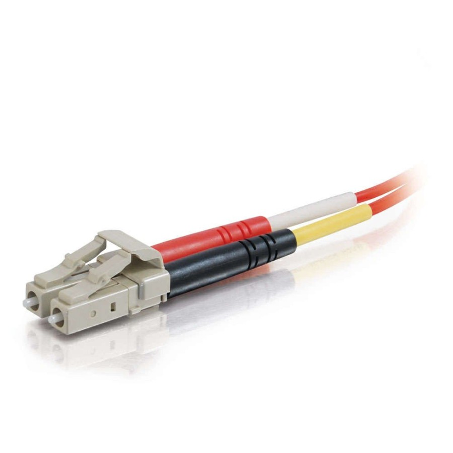 Cables to Go 16.4Ft (5M) Lc-Lc 62.5/125 Om1 Duplex Multimode Pvc Fiber Optic Cable - Red Hot