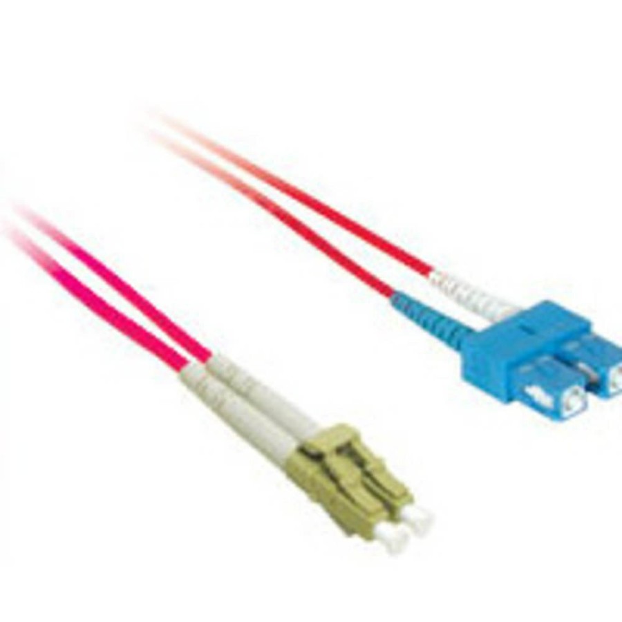 Cables to Go 32.8Ft (10M) Lc-Sc 9/125 Os2 Duplex Single-Mode Pvc Fiber Optic Cable (Taa Compliant) - Red Wholesale