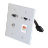 Cables to Go Rapidrun® Vga + 3.5Mm Audio Double Gang Wall Plate With Hdmi Pass Through + One Keystone Best