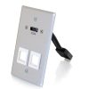 Cables to Go Hdmi® Pass Through Single Gang Wall Plate With Two Keystones - Aluminum Wholesale