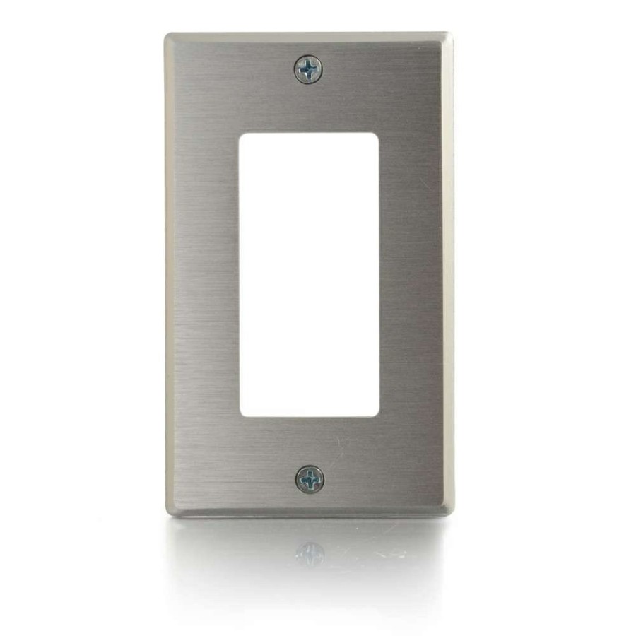 Cables to Go Decorative Cutout Single Gang Wall Plate - Aluminum Clearance