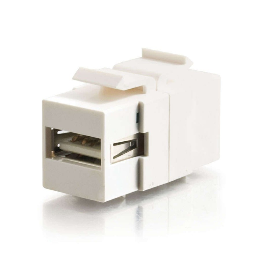 Cables to Go Snap-In Usb A/B Female Keystone Insert Module (Taa Compliant) - White New