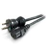 Cables to Go 8Ft (2.4M) 16 Awg Coiled Hospital Grade Power Cord (Nema 5-15P To Iec320C13) (Taa Compliant) - Black Best