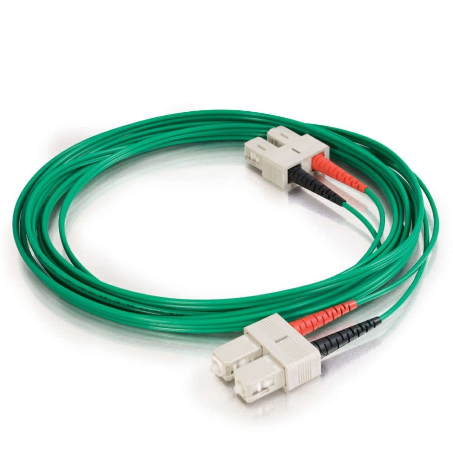 Cables to Go 3.3Ft (1M) Sc-Sc 62.5/125 Om1 Duplex Multimode Pvc Fiber Optic Cable - Green Hot