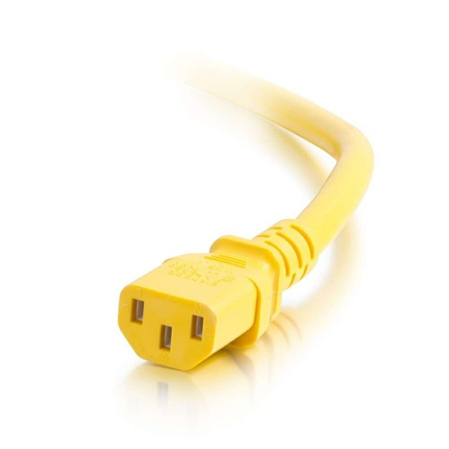 Cables to Go 2Ft (0.6M) 14Awg Power Cord (Iec320C14 To Iec320C13) - Yellow Hot