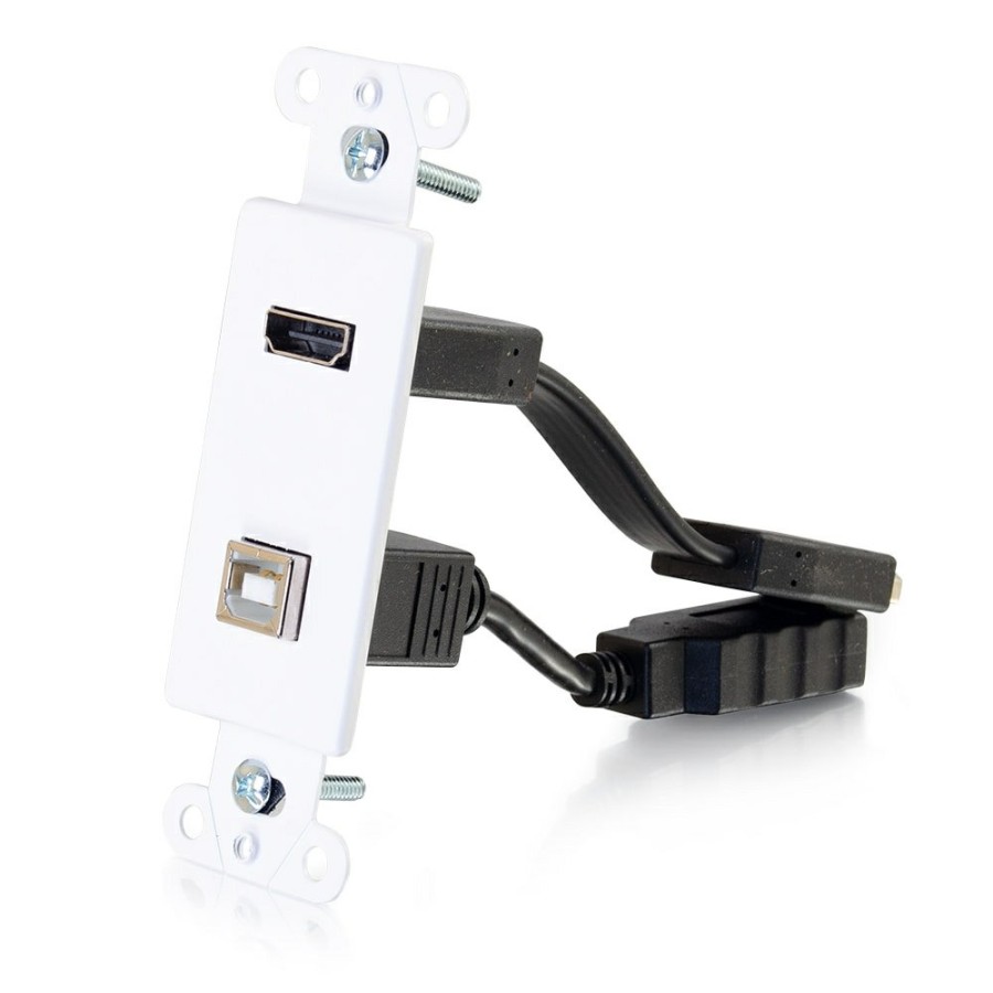 Cables to Go Hdmi And Usb Pass Through Wall Plate - White Online