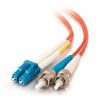 Cables to Go 32.8Ft (10M) Lc-St 9/125 Os2 Duplex Single-Mode Pvc Fiber Optic Cable (Taa Compliant) - Red Clearance