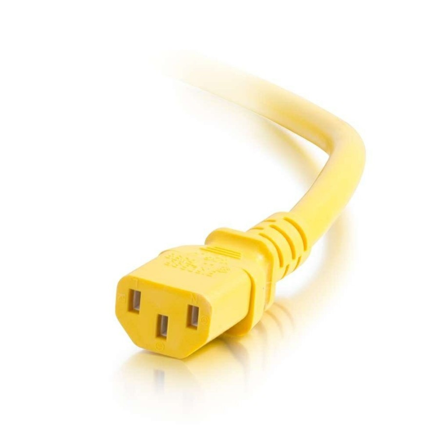 Cables to Go 6Ft (1.8M) 14Awg Power Cord (Iec320C14 To Iec320C13) - Yellow Hot