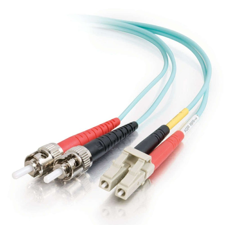 Cables to Go 9.8Ft (3M) Lc-St 10Gb 50/125 Om3 Duplex Multimode Pvc Fiber Optic Cable - Aqua Best