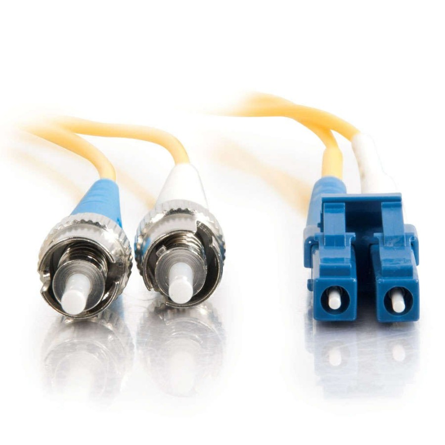 Cables to Go 6.6Ft (2M) Lc-St 9/125 Os2 Duplex Single-Mode Pvc Fiber Optic Cable - Yellow Online