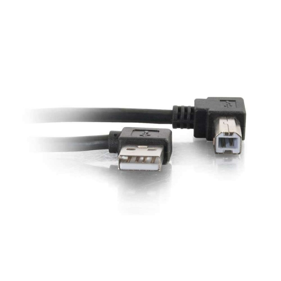 Cables to Go 16.4Ft (5M) Usb 2.0 Right Angle A/B Cable - Black Best