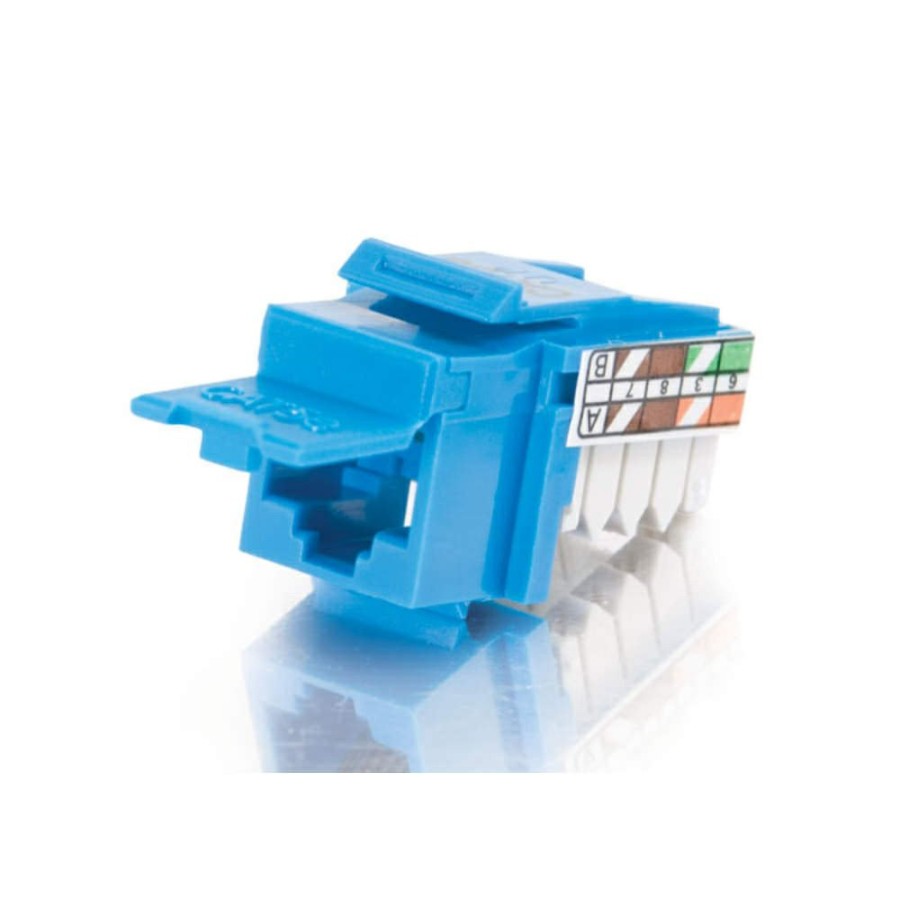 Cables to Go 90° Cat5E Rj45 Utp Keystone Jack - Blue Online