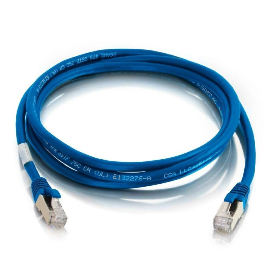 Cables to Go 6Ft (1.8M) Cat6A Snagless Shielded (Stp) Ethernet Network Patch Cable - Blue Clearance