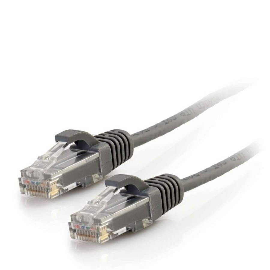 Cables to Go 2Ft (0.6M) Cat6 Snagless Unshielded (Utp) Slim Ethernet Network Patch Cable - Gray Hot