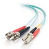 Cables to Go 9.8Ft (3M) Lc-St 10Gb 50/125 Om3 Duplex Multimode Fiber Optic Cable (Taa Compliant) - Aqua Hot