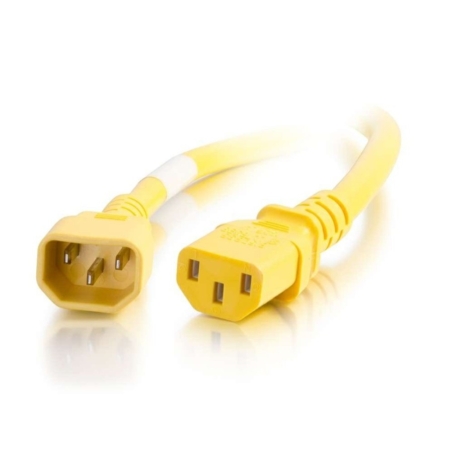 Cables to Go 6Ft (1.8M) 18Awg Power Cord (Iec320C14 To Iec320C13) - Yellow Hot