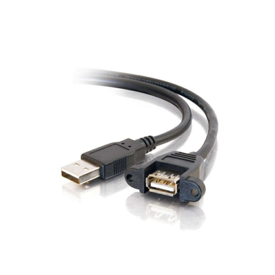 Cables to Go 2Ft (0.6M) Panel-Mount Usb 2.0 A Male To A Female Cable Wholesale