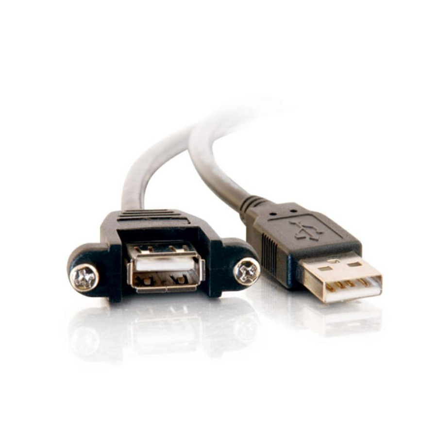 Cables to Go 2Ft (0.6M) Panel-Mount Usb 2.0 A Male To A Female Cable Wholesale